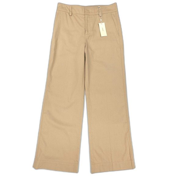 NWT Vince Linen Market Pants Latte Wide Leg Trouser Khaki Old Money Quiet Luxury - Picture 1 of 9